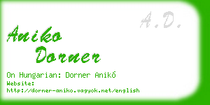 aniko dorner business card