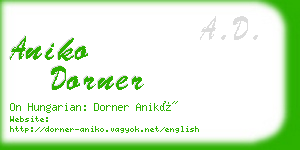 aniko dorner business card